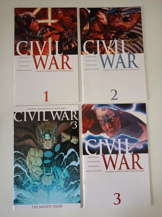 Civil War 1-7 + spin off - Civil War - 31 Comic collection -, Livres, BD | Comics