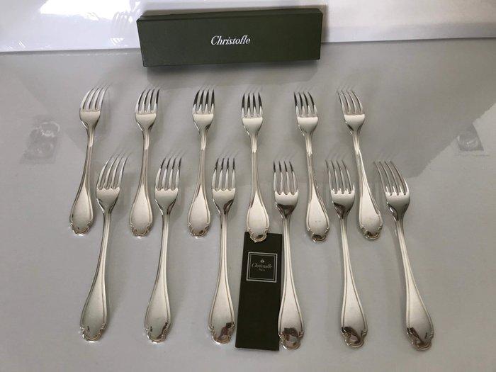 Christofle - Vork - Ensemble van 12 dessertvorken model, Antiek en Kunst, Antiek | Meubels | Tafels