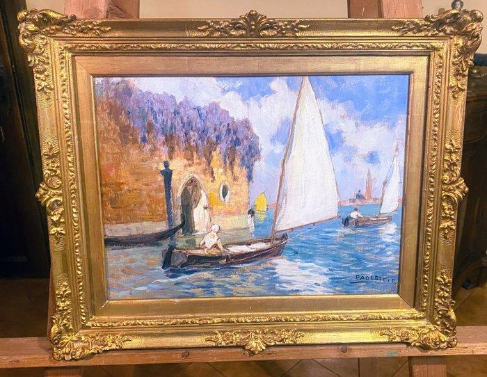 Rodolfo Paoletti (1866-1940) - Venezia, Antiquités & Art, Art | Peinture | Classique
