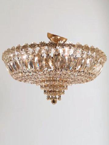 Plafonnier - Cristal, Laiton