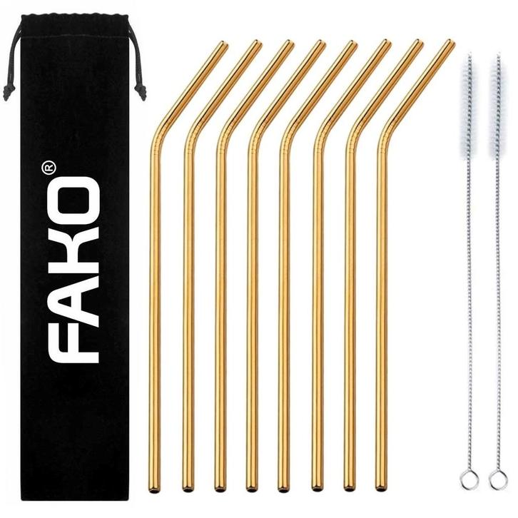 Fako Bijoux - RVS Rietjes - 8 Stuks - Gebogen - 21 cm - 2, Huis en Inrichting, Keuken | Bestek, Verzenden