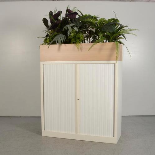 Roldeurkast Robberechts met plantenbak - Wit - 144 x 120 cm, Huis en Inrichting, Kasten | Roldeurkasten en Archiefkasten, Gebruikt
