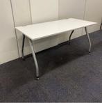 werndl verstelbaar bureau, 160x80cm, wit blad - grijze poten, Huis en Inrichting, Bureaus, In hoogte verstelbaar, Gebruikt, Bureau
