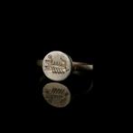 Romain antique Argent Anneau détanchéité avec galère de