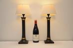 Lampe de table (2) - Paire de lampes de table à colonnes -