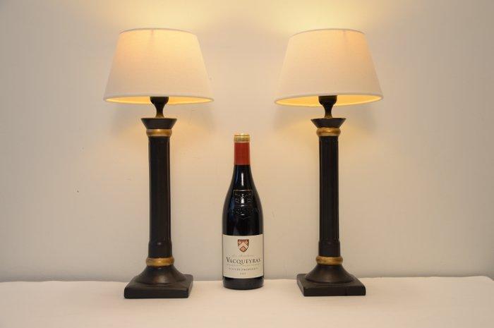 Lampe de table (2) - Paire de lampes de table à colonnes -, Antiquités & Art, Curiosités & Brocante