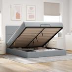 vidaXL Ottoman bed met matrassen 200x200cm stof lichtgrijs, Verzenden, Nieuw
