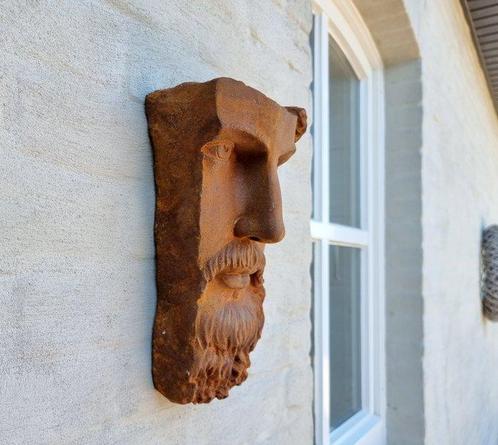 Beeldje - Mythical face - wall art - IJzer, Antiek en Kunst, Curiosa en Brocante