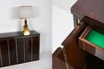Aldo Tura - Aldo Tura - Credenza - Messing, geitenleerlak, Antiek en Kunst