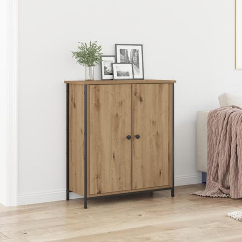 vidaXL Zijtafel Artisan Eiken 70x30x80 cm Gebonden Hout en, Huis en Inrichting, Kasten | Dressoirs, Nieuw, Verzenden