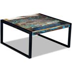 vidaXL Table basse Bois de récupération massif 80x80x40, Maison & Meubles, Tables | Tables de salon, Neuf, Verzenden
