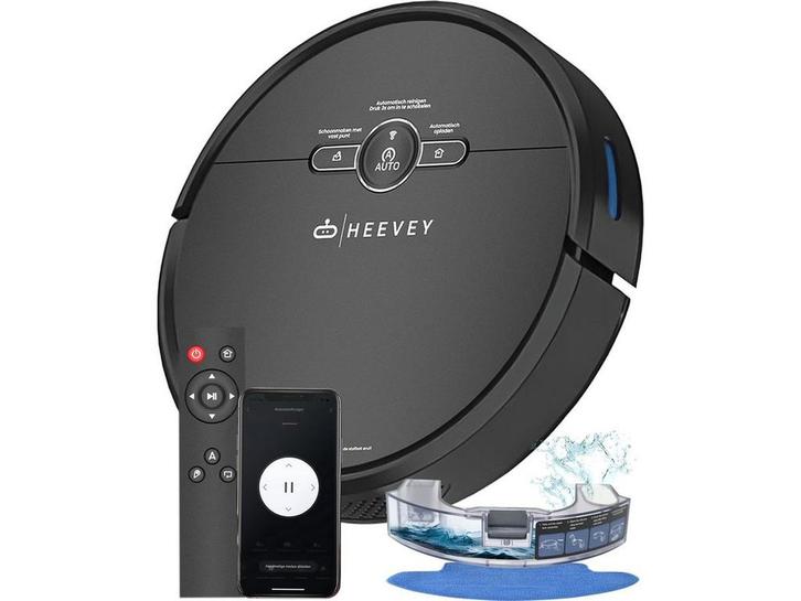 Heevey Robotstofzuiger - Dweilfunctie - Automatisch, Elektronische apparatuur, Stofzuigers, Zo goed als nieuw, Verzenden