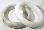 Jade Nefrita - 2 armbanden - lichtgroen en wit - mineralen, Verzamelen, Mineralen en Fossielen