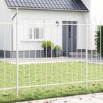 vidaXL Tuinhek 3 pcs Wit 5,1 x 0,8 m Poedergecoat staal, Tuin en Terras, Verzenden, Nieuw