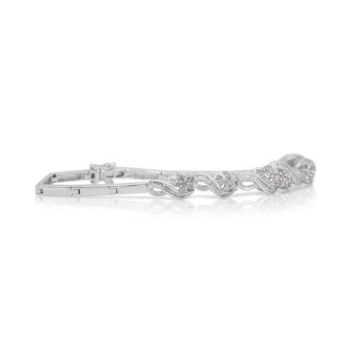 Armband - 18 karaat Witgoud - 3.19ct. tw. Diamant, Handtassen en Accessoires, Armbanden