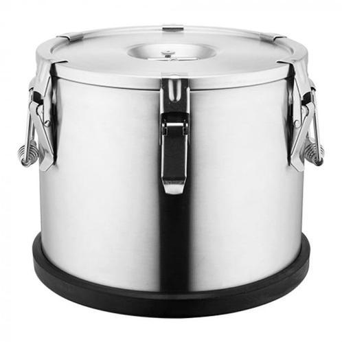 Gamel dubbelwandig RVS 15L | Ø30x23(h)cm EMGA, Zakelijke goederen, Horeca | Keukenapparatuur, Nieuw in verpakking, Verzenden