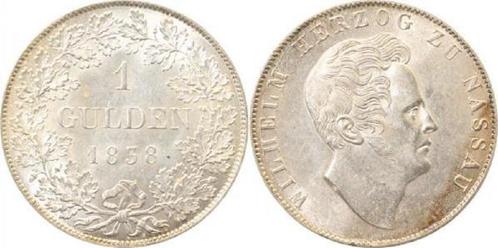Duitsland 1 Gulden Nassau 1838 paegefrisch / stempelglanz..., Postzegels en Munten, Munten | Europa | Niet-Euromunten, België