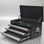 Datona Gereedschapskist drie lades - mat zwart - Datona, Doe-het-zelf en Bouw, Gereedschapskisten, Ophalen of Verzenden, Nieuw