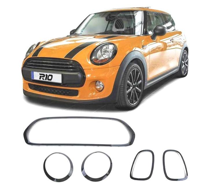 CONTOURS PHARES CALANDRE POUR MINI F55 F56 F57 NOIR BRILLANT, Auto-onderdelen, Carrosserie, Verzenden