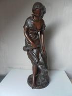 Naar Eutrope Bouret - Sculpture, De muzikante - 35 cm -, Antiquités & Art, Antiquités | Céramique & Poterie
