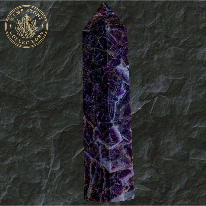 amethist Chevron Amethyst Quality Tower - Hoogte: 24.1 cm -, Collections, Minéraux & Fossiles