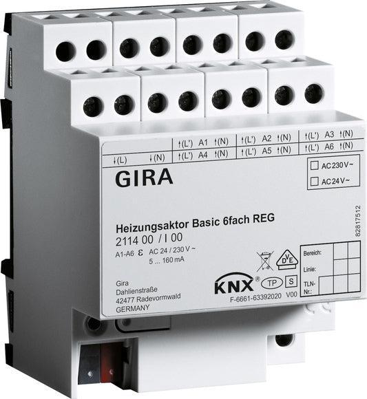 Gira Knx Actionneur De Chauffage De Base À 6 Canaux Din Rail, Bricolage & Construction, Électricité & Câbles, Envoi