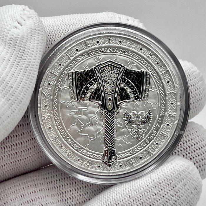Duitsland. 5 Mark 2025 – Artefacts: Mjolnir – 1 oz Silver, Postzegels en Munten, Munten | Europa | Niet-Euromunten