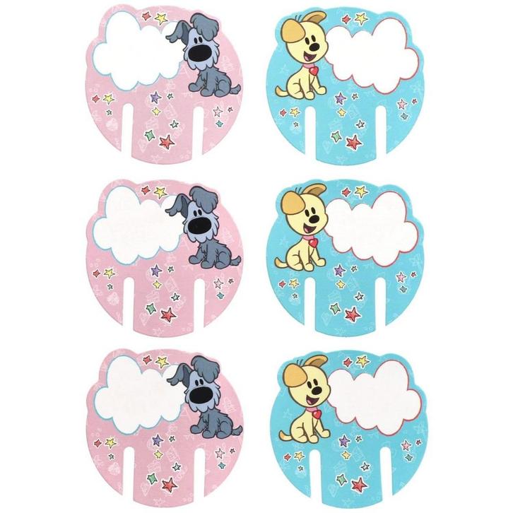 Woezel En Pip Glasmarkers 6st, Hobby en Vrije tijd, Feestartikelen, Nieuw, Verzenden