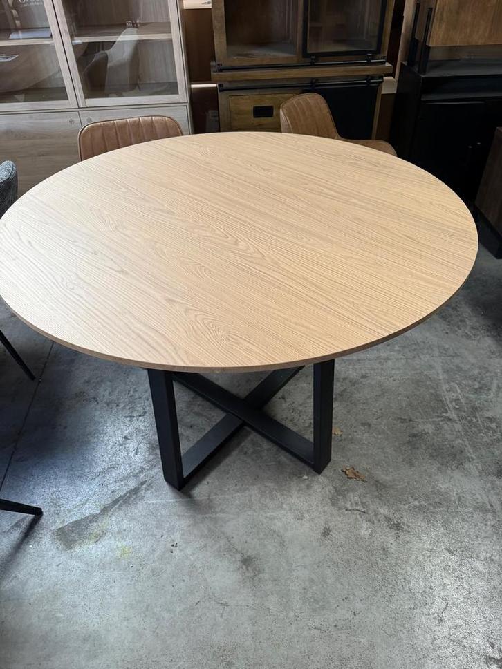 Canon bartafel rond, kleur blonde oak, Huis en Inrichting, Tafels | Eettafels, Nieuw, Metaal, Overige materialen