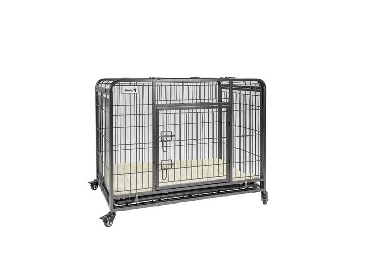 MaxxPet Hondenbench met Plaid - Verrijdbaar - 94x58x70cm, Dieren en Toebehoren, Hondenbenches, Nieuw, Ophalen of Verzenden