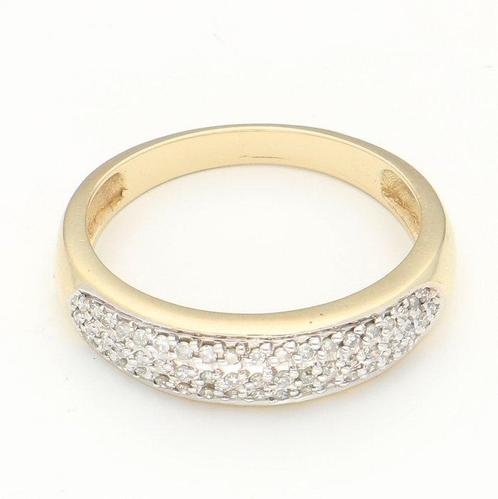 Zonder Minimumprijs - Ring - 14 karaat Geel goud -  0.30ct., Handtassen en Accessoires, Ringen