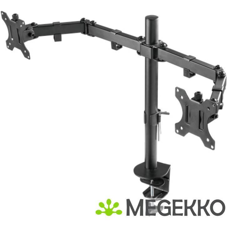Deltaco GAM-040 32  Dual Monitor Arm, Computers en Software, Overige Computers en Software, Nieuw, Verzenden