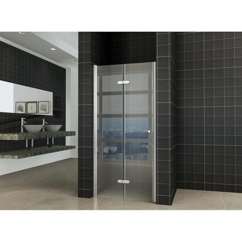 BWS Vouwbare Nisdeur Links 90x202 cm 8mm NANO Harmonica Deur, Doe-het-zelf en Bouw, Sanitair, Douche, Nieuw, Ophalen of Verzenden