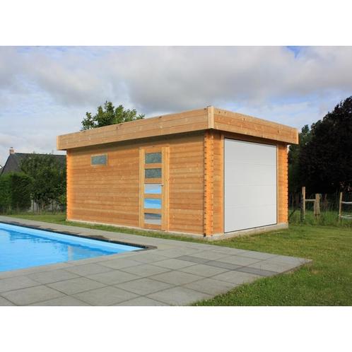 Garage in hout - modern 3580 x 5380 mm 40 mm wanddikte - art, Tuin en Terras, Tuinhuizen, Nieuw