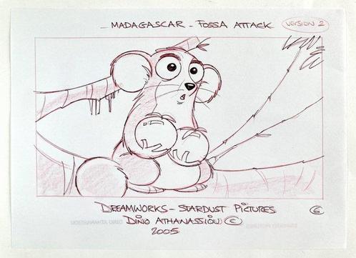 Madagascar : Original Storyboard Art Signed (DreamWorks,, Cd's en Dvd's, Dvd's | Tekenfilms en Animatie