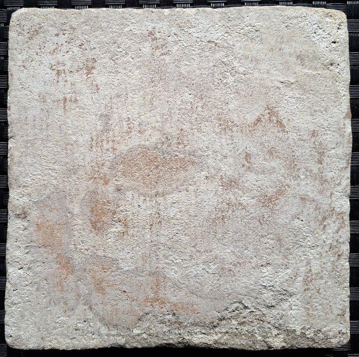 Carreau - Carreau Delft bleu antique avec lévrier (lévrier, Antiquités & Art, Antiquités | Verre & Cristal