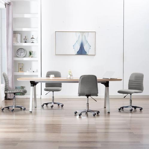 vidaXL Eetkamerstoelen 4 st stof lichtgrijs, Huis en Inrichting, Stoelen, Nieuw, Verzenden
