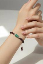 Zilver - Armband - Mozambique granaat,smarag, Verzamelen