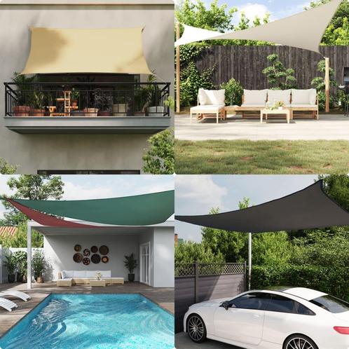 vidaXL Zonnezeil 4x4 m 100% polyester oxford zandkleurig, Tuin en Terras, Parasols, Nieuw, Verzenden