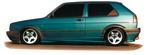 Rieger side skirt | Golf 2: 83-91 - 3-drs. | r stuk ongespot, Auto-onderdelen, Verzenden, Nieuw, Volkswagen