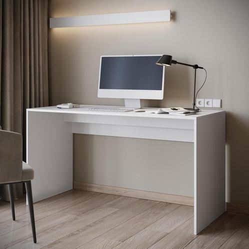 Meubella bureau Nyon wit 140 cm - Met klep, Huis en Inrichting, Bureaus, Nieuw, Verzenden