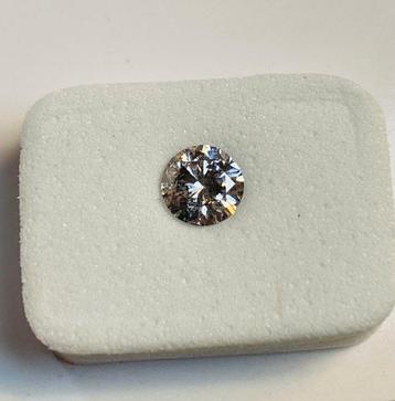 1 pcs Diamant (Natuurlijk) - 0.56 ct - Rond - D (kleurloos)