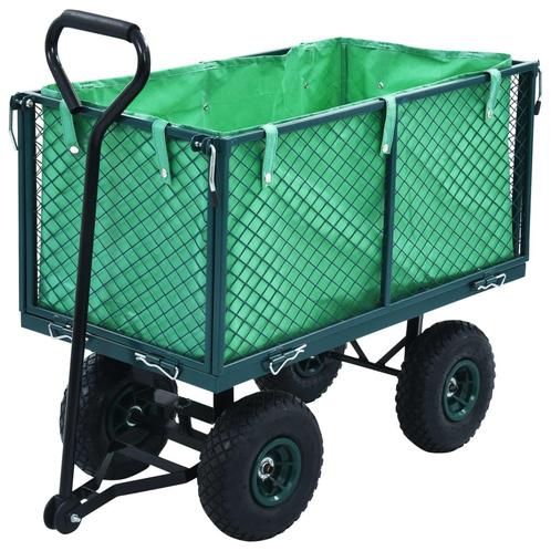 vidaXL Tuinwagen 350 kg groen, Doe-het-zelf en Bouw, Gereedschap | Handgereedschap, Nieuw, Verzenden