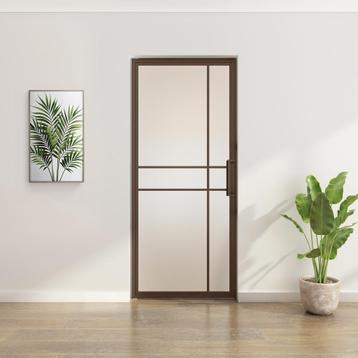 Stalen taatsdeur - Brons - 6 Vlaks - Mat glas - Luxe design beschikbaar voor biedingen
