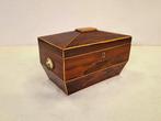 Theekistje / doosje - Buxushout, Palissander - Prachtkleur!, Antiek en Kunst