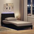vidaXL Bedframe zonder matras 100x200 cm stof zwart, Verzenden, Nieuw