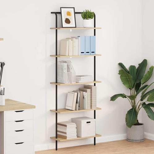 vidaXL Boekenplank Sonoma eiken 60 x 24 x 168 cm Bewerkt, Huis en Inrichting, Kasten | Boekenkasten, Nieuw, Verzenden