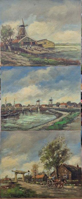 Hendrik Cornelis Kranenburg (1917-1997) - molens en marine, Antiek en Kunst, Kunst | Schilderijen | Klassiek