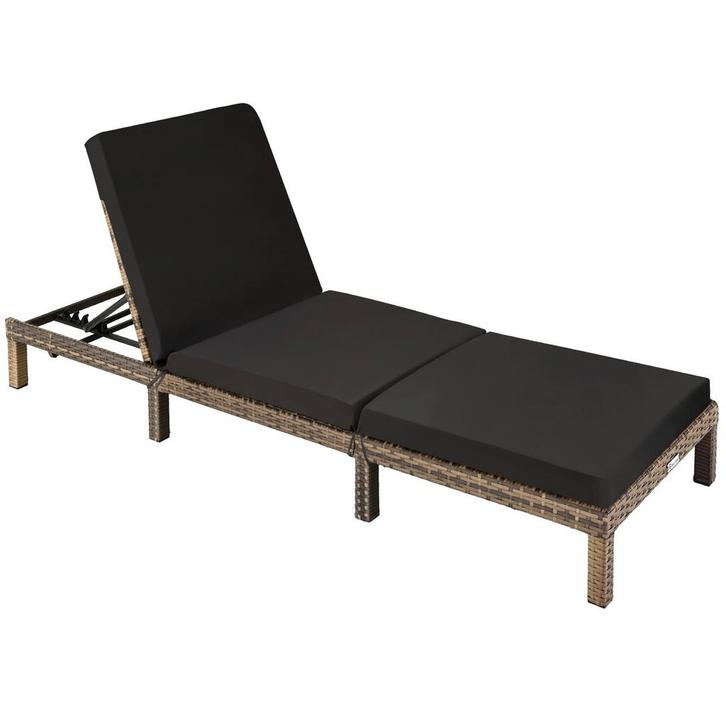 tectake Wicker ligbed Sofia - natuur, Tuin en Terras, Tuinsets en Loungesets, Verzenden