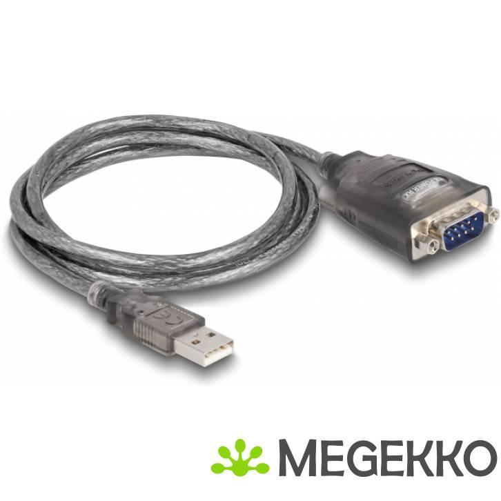 Delock 61400 tussenstuk voor kabels USB A RS-232 Zwart, Computers en Software, Overige Computers en Software, Nieuw, Verzenden